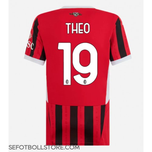 AC Milan Theo Hernandez #19 Replika Hemmatröja Dam 2024-25 Kortärmad